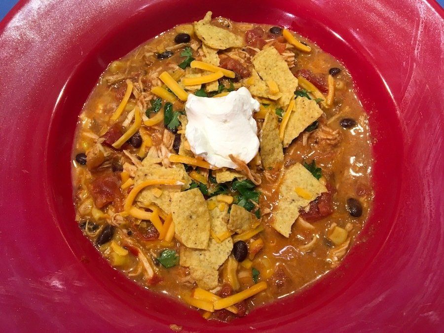 Slow Cooker Chicken Enchilada Soup